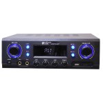 PROFICON SOUND ARISTON AMP7 BLACK οικονομικός stereo ενισχυτής μικρόφωνου 2X80W MAX με FM bluetooth usb player remote control προστασία για επαγγελματική και οικιακή χρήση και karaoke